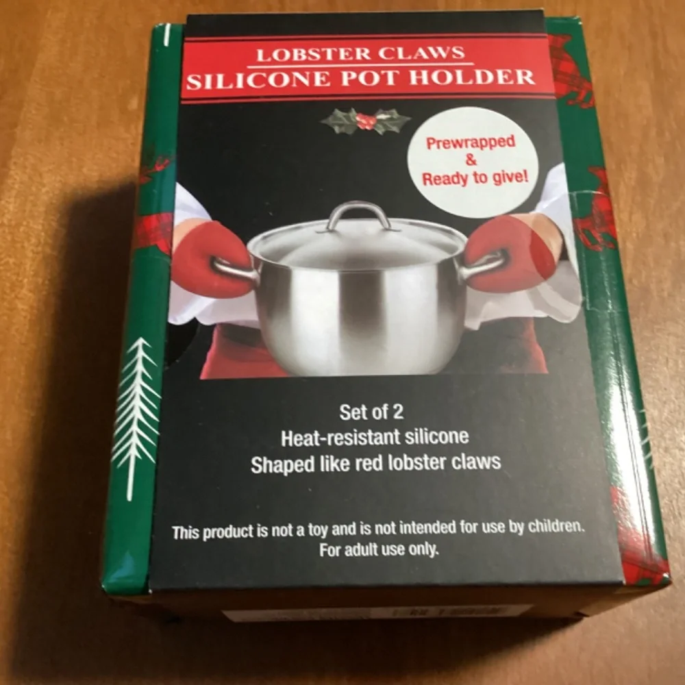 Lobster Claws Silicone Pot Holder New with tag Prewrapped & ready to go
